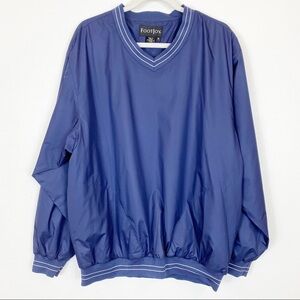 FJ FootJoy Pullover Windbreaker Jacket Navy Blue Size Medium